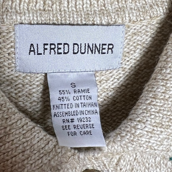 Alfred Dunner Embroidered Winter Scenes Ramie Cotton Blend Knit Sweater, Small - Picture 9 of 14